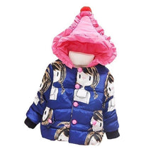 Load image into Gallery viewer, Luxury Newborn Children Plus Cute Hooded Cotton Jacket  Infant Clothing for Baby Girls In Elegant Colorful Design  For Winter
