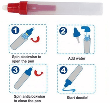 Load image into Gallery viewer, 1-6 Years Children Kids Baby Drawing  Educational Water Mat Drawing Painting Toddler Board/ Charpet With Magic Water Pen Gift 45.5 X 29cm (White)
