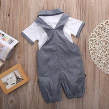 Load image into Gallery viewer, Baby Boys Cloth Set Infants T-shirt Top Bib Pants Kids Jumpsuit Newborn Baby Clothing Baby&#39;s Sets In Elegant Design
