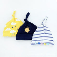 Load image into Gallery viewer, Printed Baby Hats &amp; Caps For Newborn Baby Accessories In Elegant Modern Design Set Of 3PCS For Baby Kids
