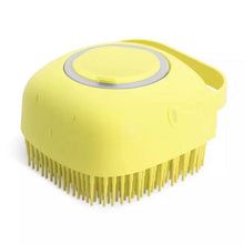 Load image into Gallery viewer, Pet Dog Cat Silicone Back Shower Brush Soft Hair Massage Bathtub Scrub Artifact Bath Brush 2-in-1 Pet  Massage Comb Soft Silicone Pet Shower Hair Grooming Comb Dog Cleaning Tool Pet Supplies Pet Brush Bath Massage Brush Shampoo Dispenser for Pet

