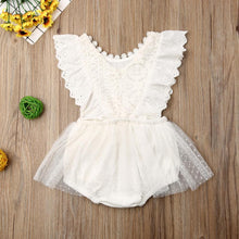 Load image into Gallery viewer, Modern Newborn Baby Girl Flower Lace Romper Bodysuit Jumpsuit Tutu Dress Outfit Clothes Made for Little Prinsess girls between 0-24Months
