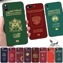 Load image into Gallery viewer, Fashion Passport Phone Case For Iphone 13 8 7 6 6s Plus X 5s Se 2020 Xr 11 12 Pro Xs Max Soft Cover Silicone Bumper Case
