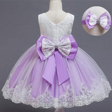Load image into Gallery viewer, Handmade Luxury Princess Baby Girl 1 Year Birthday Dress Tutu First Christmas Party Cute Bow Dress Infant Modern Luxury Dress With Big Bow
