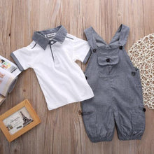 Load image into Gallery viewer, Baby Boys Cloth Set Infants T-shirt Top Bib Pants Kids Jumpsuit Newborn Baby Clothing Baby&#39;s Sets In Elegant Design
