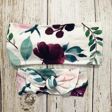 Load image into Gallery viewer, Luxury Elegant Mother &amp; Baby Headbands for Girl Rabbit Ear Hairband Print Floral Bows Hair Bands Parent-Child Hair Accessories
