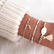 Load image into Gallery viewer, Boho Rose Map Bracelets &amp; Bangles for Women Bohemian Round  Charm Bracelet Set Fashion Multilayer Accessories Luxury Jewelry

