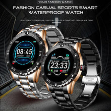Load image into Gallery viewer, New Smart Watch For Men  With IP67 Waterproof Protecion and Heart Rate Fitness Tracker Pedometer For Android and IOS sistems Steel Band Sports Men Smart Watch
