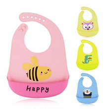 Load image into Gallery viewer, Silicone Baby Eating Bib Children Adjustable Large Boy Girl Saliva Pocket Super Soft Waterproof Bibs For Kids
