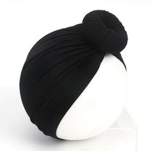 Load image into Gallery viewer, Newborn Toddler Kids Turban Cotton Beanie Hat Winter Cap Knot Solid Soft Sleeping Caps For Kids
