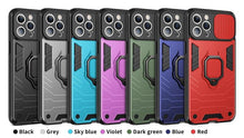 Load image into Gallery viewer, Heavy Duty Protective Phone Case Built-in Rotating Ring Kickstand Shockproof Case Camera Protection Armor Phone Case For iPhone 13 Pro Max 12 11 XR XS Max Shockproof Bumper Ring Holder Back Cover
