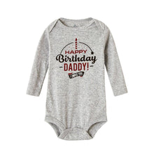 Load image into Gallery viewer, Happy Birthday Daddy Newborn Kids Baby Boys Girls Infant Long Sleeve Jumpsuit ROmper In Modern Designs With Party  Print
