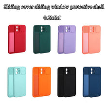 Load image into Gallery viewer, Sliding Lens Protective Silicone Case For iPhone 11 Pro Max Mini 12 Pro 13 Push Cover iphone Slide Camera Cover Case with Camera Lens Protector Cover Silicone Bumper Slim Phone Cover Compatible with iPhone

