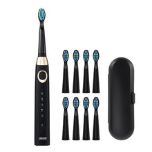 Load image into Gallery viewer, Sonic Electric Toothbrush For Adults And Kids Brush Heads Travel Case Included and Folding Cup 5 Modes USB Rechargeable Bulid in 2 Mins Timer 40000 VPM M10 Smart Ultrasonic Teethbrush Travel Case Oral Care Brush 8 Teeth Heads
