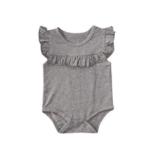 Load image into Gallery viewer, Newborn Baby Girl Clothes Ruffled Sleeveless Bodysuit Solid Playsuit Jumpsuit Outfits For Girls
