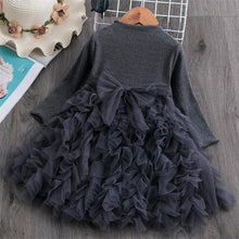 Load image into Gallery viewer, Modern Winter Flower Long Sleeve Smash Cake Baby Girls Dress For 1-5 Year Little Princess
