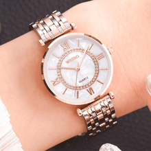 Load image into Gallery viewer, New Luxury Crystal Women Bracelet Watches Top Brand Fashion Diamond Ladies Quartz Watch Steel Female Wristwatch For Women and Girls
