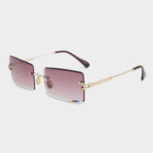 Load image into Gallery viewer, Fashion Rimless  Women Trendy Small Rectangle Sunglasses With High Quality metal frame And UV400 Protection
