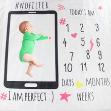 Load image into Gallery viewer, Newborn baby Monthly Growth  Blanket Photography Props Background Cloth For Baby
