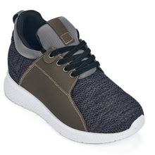 Load image into Gallery viewer, CALTO 3.2-Inch Taller Charcoal Men's Elevator Sneakers - H71923
