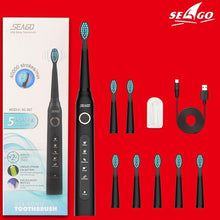 Load image into Gallery viewer, Electric Vibration Toothbrush Sonic Rechargeable Smart Chip Teethbrush Head Replaceable Whitening Healthy Best Gift For Adults And Kids
