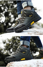 Load image into Gallery viewer, Brand Men Winter Snow Boots Waterproof Leather Sneakers Super  Warm Men's Boots Outdoor Male Hiking Boots Work Shoes Size 39-47
