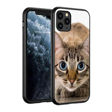 Load image into Gallery viewer, Black Big Eye Cat Cover Phone Case For iPhone 14 13 12 11 Pro Max Mini XS Max X XR Silicone Black Anti-Fingerprint Anti-Fall Clear Soft Anti-Yellow Cover Silicone Case
