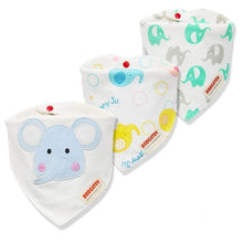 Load image into Gallery viewer, 3PCS Comfortable Waterproof Organic Cotton Baby Burp Cloth Bandanna Scarf Bibs For Newborn Baby Boy And Girl
