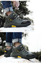 Load image into Gallery viewer, Brand Men Winter Snow Boots Waterproof Leather Sneakers Super  Warm Men's Boots Outdoor Male Hiking Boots Work Shoes Size 39-47
