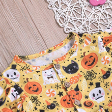 Load image into Gallery viewer, Modern Autmn Colorful Baby Kids Girl Dress For Kids Infant Baby Girls 1-6Years In Hallowen Pumpkin Design Autmn Season
