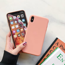 Load image into Gallery viewer, Ultra Thin Slim Fit Soft Grip Anti-Scratch Protective Cover Thicker Candy Phone Case for iPhone Soft Silicon Back Phone Cover for iPhone 12 13 Pro Max iphone Case
