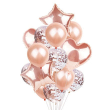 Load image into Gallery viewer, 14Pcs Multi Confetti Balloons For Happy Birthday Party Balloons In Several Luxury Variant Helium Ballons For Celebrations for Boy Girls and  Babies party
