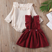 Load image into Gallery viewer, Toddler Baby Girl  Dotted Romper Tops Strap Dress Cotton Clothes Skirt Cover Up
