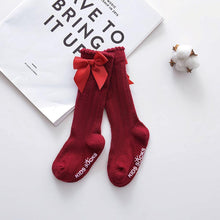 Load image into Gallery viewer, Luxury Modern One Pairs New Kids Socks Toddlers Girls 3D Bow knot Knee Lengths Soft Cotton Baby Socks For Kids
