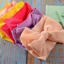 Load image into Gallery viewer, Newborn Large Bow Headwrap for Baby Girl Fabric Messy Bow Headband Turban Bowknot Tie

