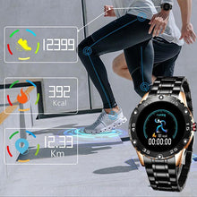 Load image into Gallery viewer, New Smart Watch For Men  With IP67 Waterproof Protecion and Heart Rate Fitness Tracker Pedometer For Android and IOS sistems Steel Band Sports Men Smart Watch
