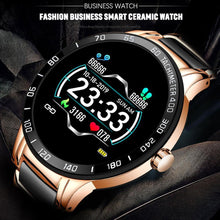 Load image into Gallery viewer, Luxury Ceramic Elegant Unisex Smart Watch With Heart Rate Monitor and Blood Pressure Fitness tracker Ceramic strap Sport Watch With Waterproof Protection

