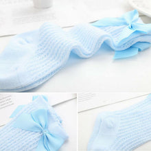 Load image into Gallery viewer, Princess Cute Baby Knee High Stylish Cotton Bow Soft Comfortable Socks Flexible Breathable Sock For Baby Girls
