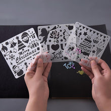 Load image into Gallery viewer, 5Pcs/Set Children's Ruler Cutout Painting Template Hand Account Album Theme Lace Ruler Drawing Board Stencil Decoration Tools For Kids Drawing Education Toy
