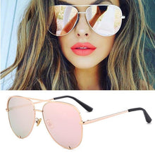 Load image into Gallery viewer, Luxury Lady Vintage Round Metal  Sunglasses For  Driving Black Retro Mirror Sunglasses Woman  Shade Sunglasses With  UV400 Protection
