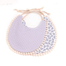 Load image into Gallery viewer, Double-deck Infant Baby Girl Boy Bib Kid Toddler Dinner Feeding Tassel Cotton Linen Burp Cloths
