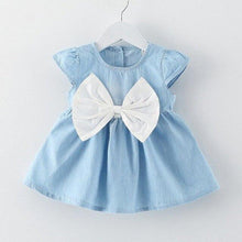 Load image into Gallery viewer, Children's Wear Dress Girls  Dresses For Party and Wedding with 100% Cotton Striped Lapel Fly Sleeves
