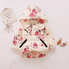 Load image into Gallery viewer, Luxury Modern Designer New Winter Baby Outerwear Hooded Printed Cotton Padded Jacket and Coats For Babies and Girls Kids
