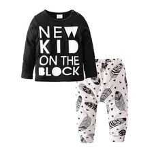 Load image into Gallery viewer, Newborn Baby Boy Clothes Set Long Sleeve Letter Like A Boss T-shirt , Pants Infant Clothing Set For Baby
