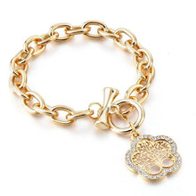 Load image into Gallery viewer, Modern New Fashion Elegant Chain Medalon Bracelet Amazing Luxury Classic Bracelet Women's Gold Bracelets Vintage Tree Of Life
