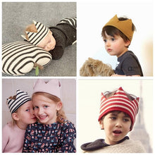 Load image into Gallery viewer, Modern Luxury New Trend  Baby Hat Girls and Boys Crown Knitted Cap Toddler Empty Top Hats Newborn Design Woolen Yarn Bonnet For Kids
