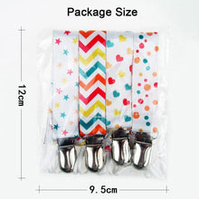 Load image into Gallery viewer, 4PCS/SET Infant Pacifier Clips Holder Clip Nursing Teether Clip Nipple Holder Baby Pacifier Clip Soother Holder for Pacifier for Kids and Baby
