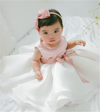 Load image into Gallery viewer, Luxury Designer Handmade Pink Dress for First Birthday Party Girl Baby Clothing Ball Toddler Girls Dress
