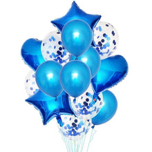 Load image into Gallery viewer, 14Pcs Multi Confetti Balloons For Happy Birthday Party Balloons In Several Luxury Variant Helium Ballons For Celebrations for Boy Girls and  Babies party
