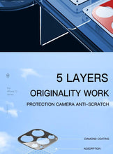 Load image into Gallery viewer, Colourful Tempered Glass Protective Film For iPhone 13 12 11 Pro Max Back Cover Camera Lens Screen Protector For iPhone 13 Mini Camera Lens Protective Lens Film
